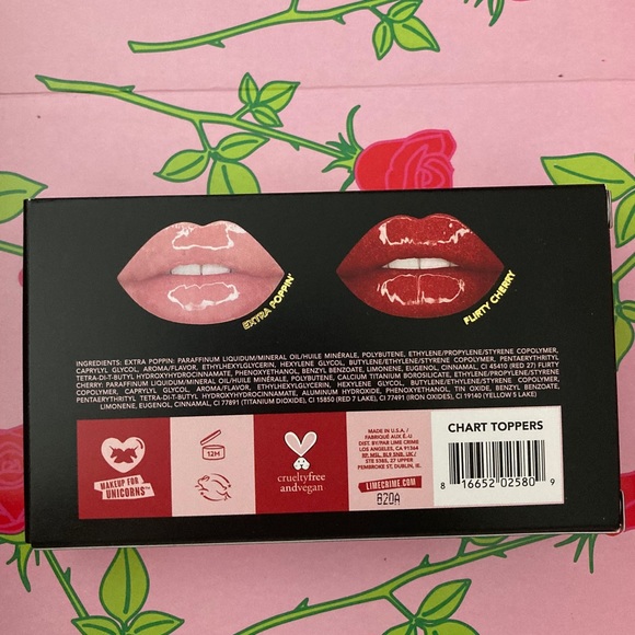 *SOLD* Lime Crime Chart Toppers Wet Cherry Set - Picture 2 of 3